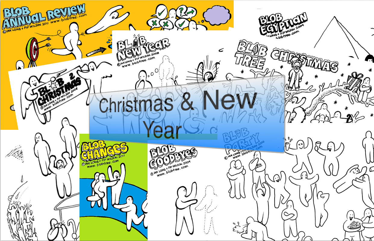 Christmas And New Year Blob Collection